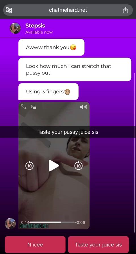 Taste your pussy juice sis