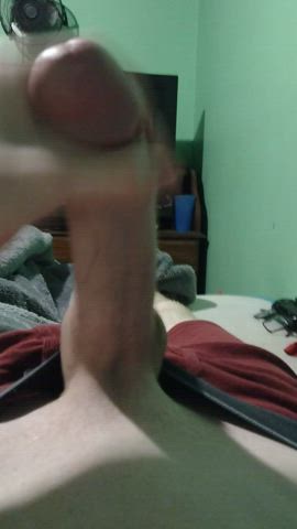 big dick cumshot shaved gif