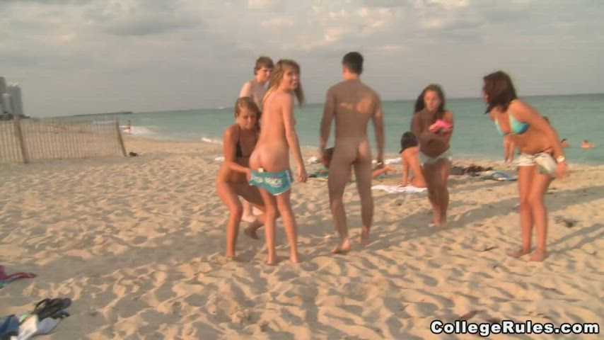 Beach Girlfriends Nudist gif