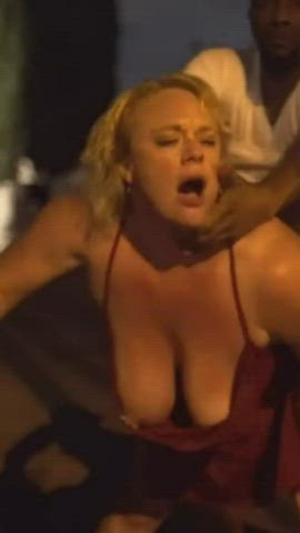 interracial milf public gif