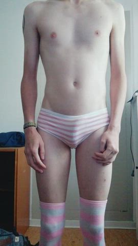 femboy panties pissing gif