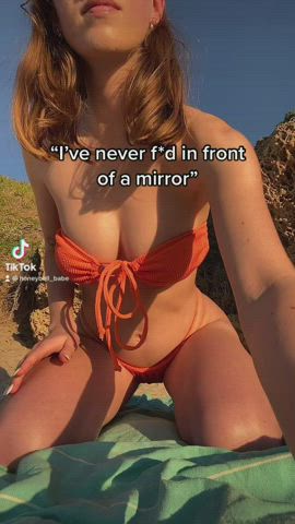 Australian Beach Bikini Blonde OnlyFans TikTok Tits gif