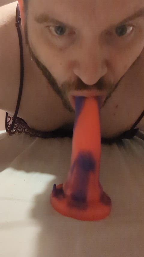 dildo male oral gif