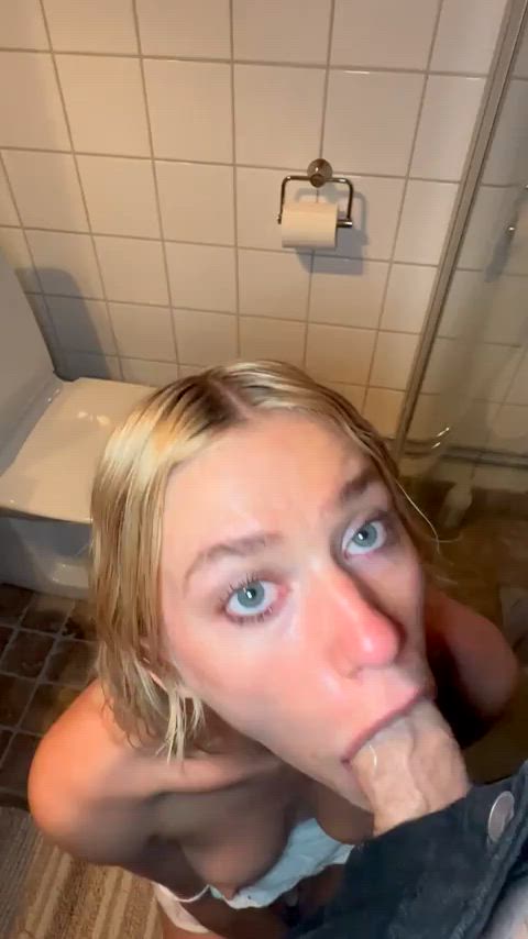 blowjob pov toilet gif