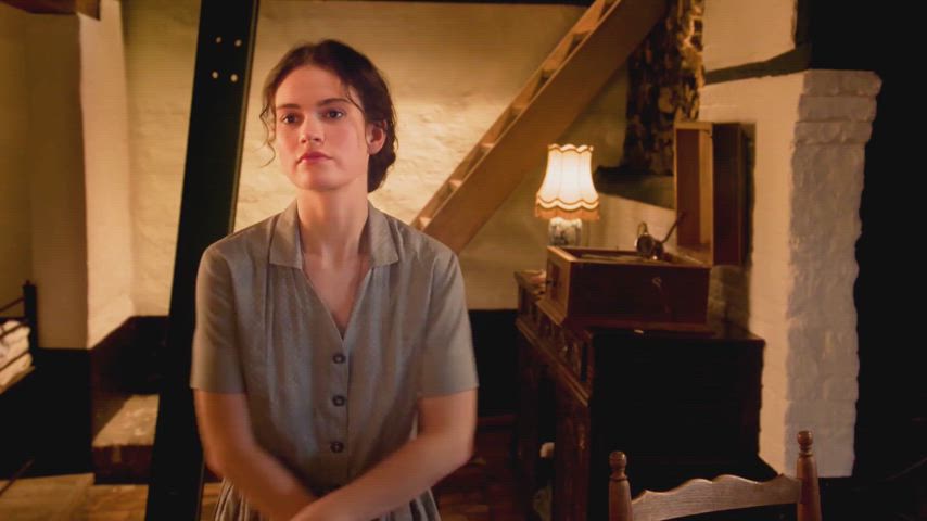 celebrity lily james strip gif