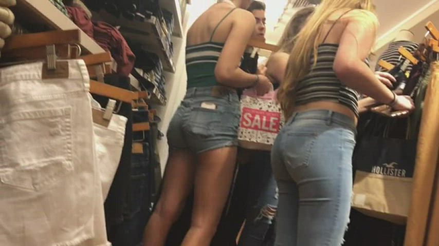 booty candid jeans gif