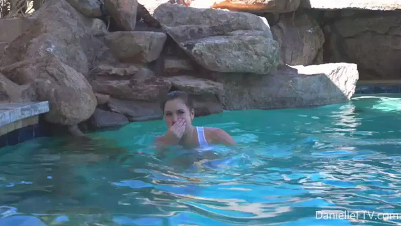 Danielle Delaunay Oil Swimming Pool gif
