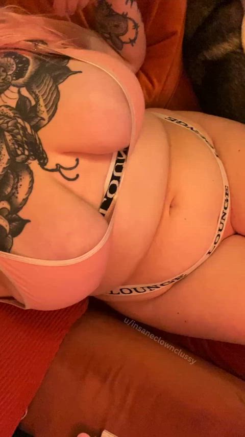bbw big tits chubby curvy feedee onlyfans tattoo tattooed belly gif