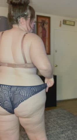 ass bbw panty peel gif