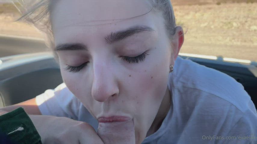 blowjob eva elfie public gif