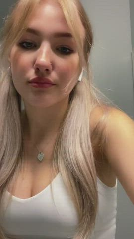 Blonde Pigtails Skirt TikTok gif