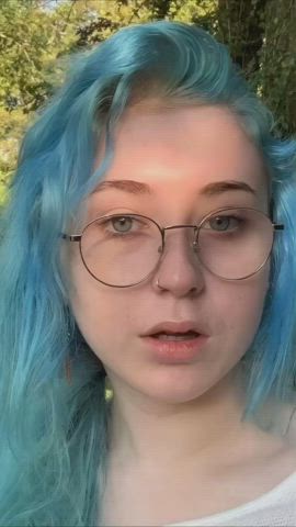 alt angel belly button blue eyes glasses goddess piercing teen tiktok gif