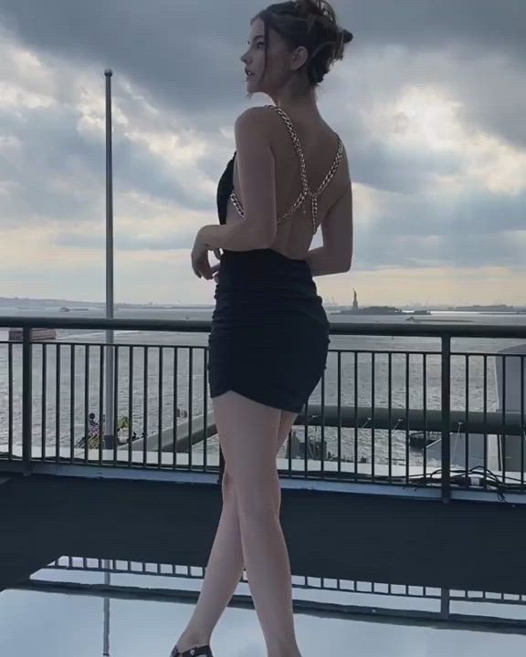 Barbara Palvin Dress Legs gif