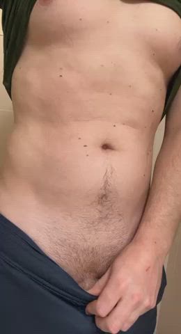 Post workout uncut cock