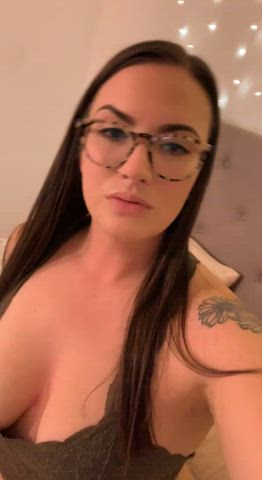 camgirl glasses milf nurse tease gif