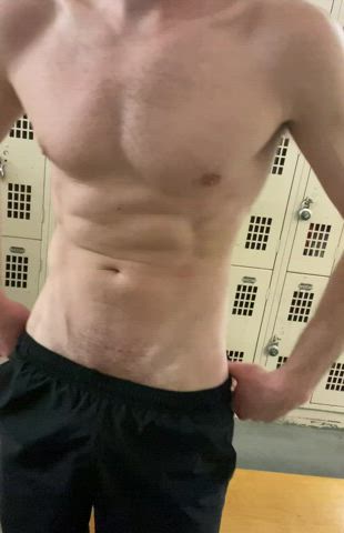 Half chub in the locker room