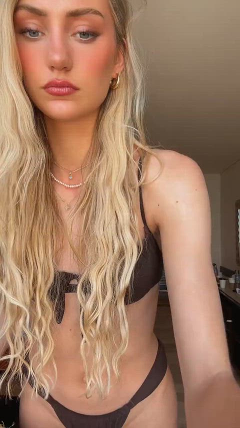 abs athlete bikini blonde celebrity pale skinny small tits tall tiktok bikinis celebs