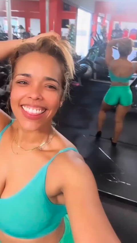 big ass gym puerto rican smile thick gif