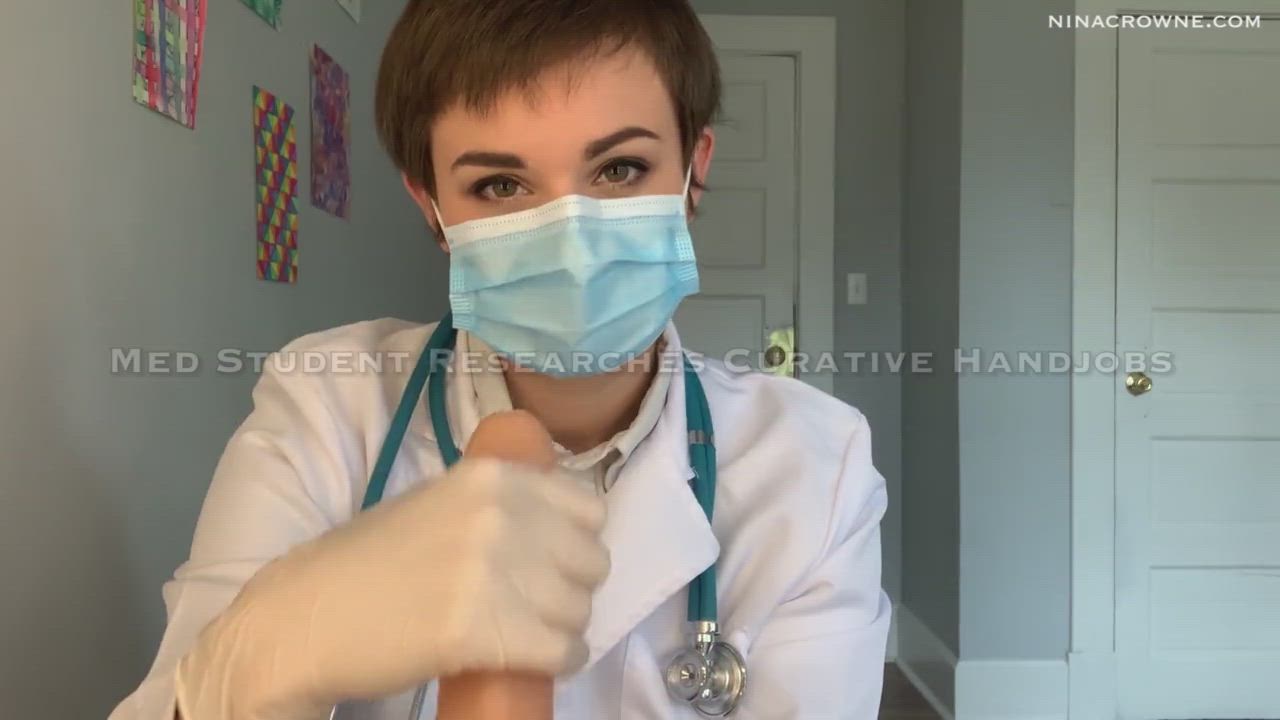Doctor Handjob Medical Fetish Role Play Student Tease gif