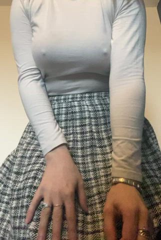 Boobs Bouncing Bouncing Tits Coworker Cute Office OnlyFans Skirt Upskirt gif