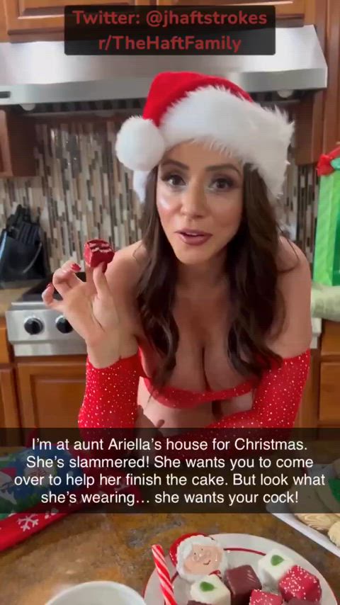 Aunty Ariella asked me to invite you over for Christmas