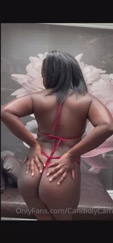 celebrity ebony lingerie onlyfans solo tease tits gif