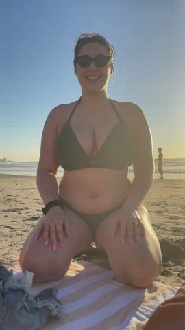 Beach Big Tits Cute Flashing gif