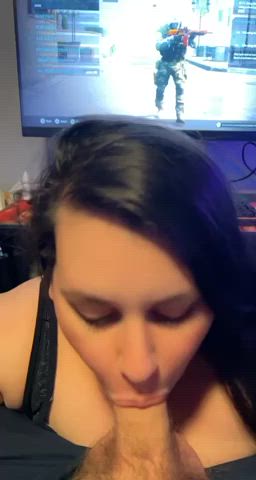 bbw blowjob gamer girl gif