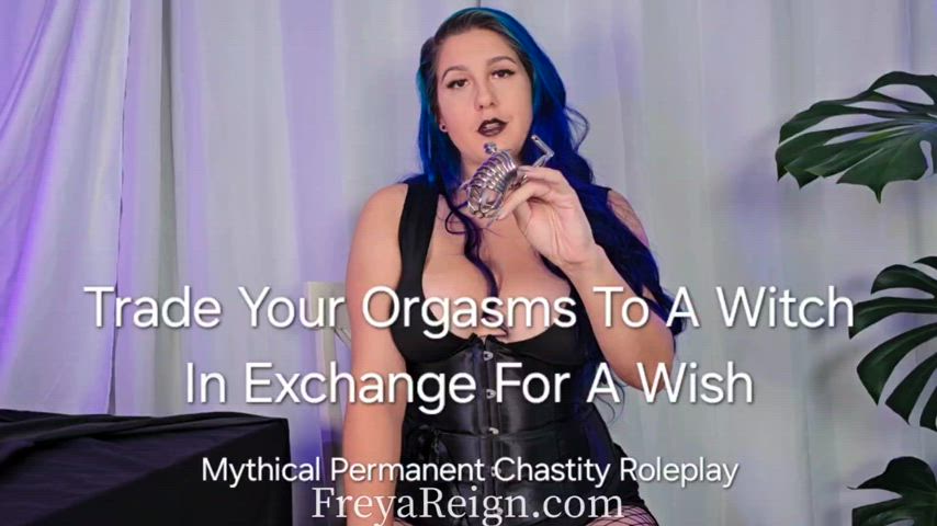 Trade Your Orgasms To A Witch In Exchange For A Wish: Mythical Permanent Chastity