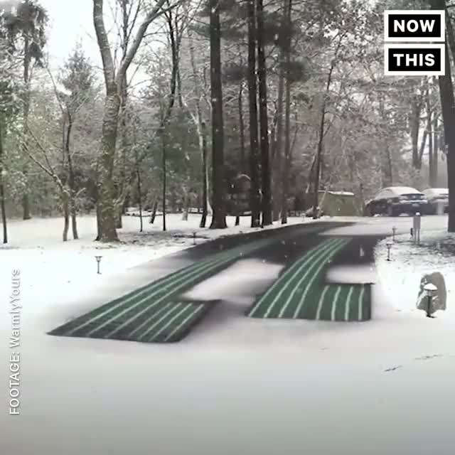 This electric snow-melt mat keeps your driveway clear at all times