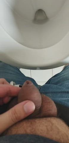 pee peeing piss precum uncut gif