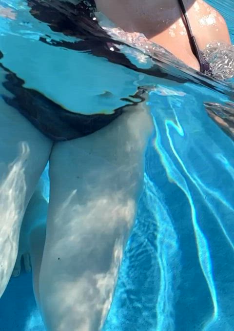 bouncing tits natural tits public swimming pool gif