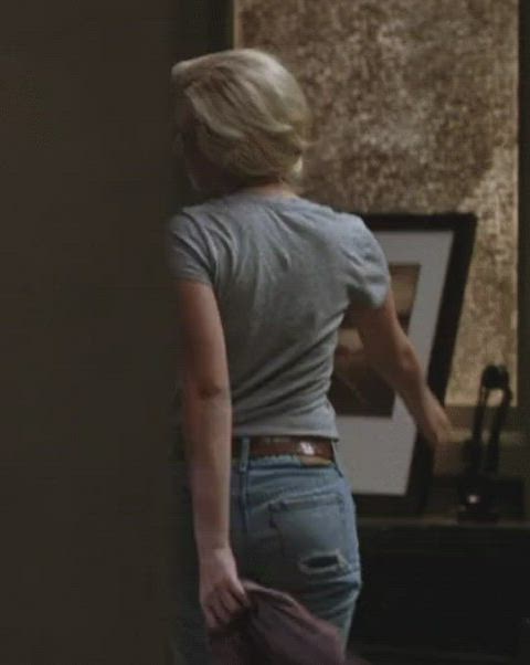 blonde booty scarlett johansson gif