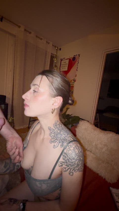 ball worship blowjob couple fansly married couple onlyfans real couple the inked