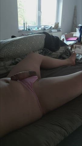 I ordered my pathetic white sissy slave to watch BBC porn and she couldn't last more