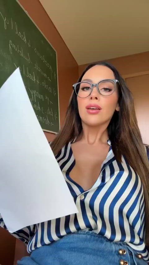 big tits pov teacher gif