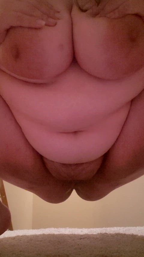 Playing with my tits and having a lil piss