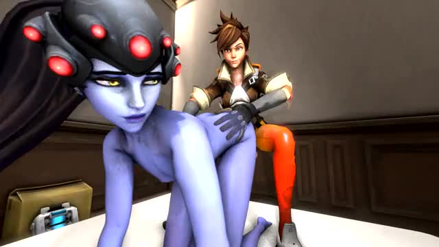 Overwatch SFM: Tracer fucking Widowmaker Side 2