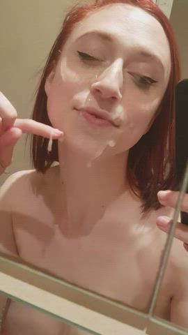 Cum Facial Selfie gif