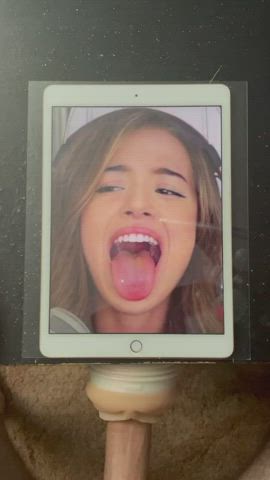 Pokimane opens wide for all my cum