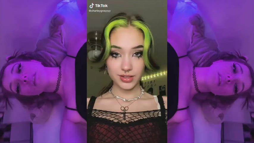 ahegao cosplay dancing non-nude pmv tease tiktok gif