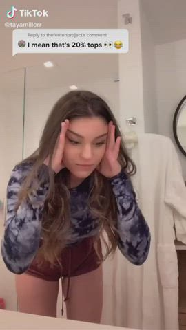 brunette dancing tiktok gif