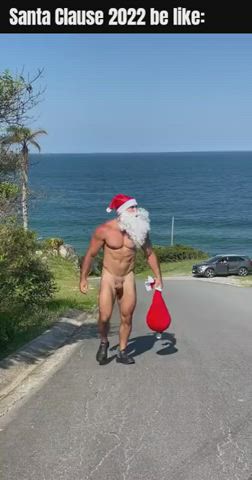 christmas cock gay muscles gif