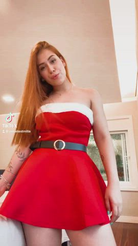 christmas redhead teen gif