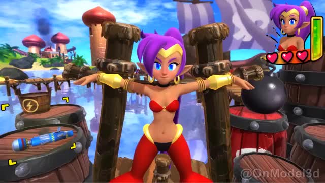 3D, Animated, Shantae, Shantae_(Game), Sound, onmodel