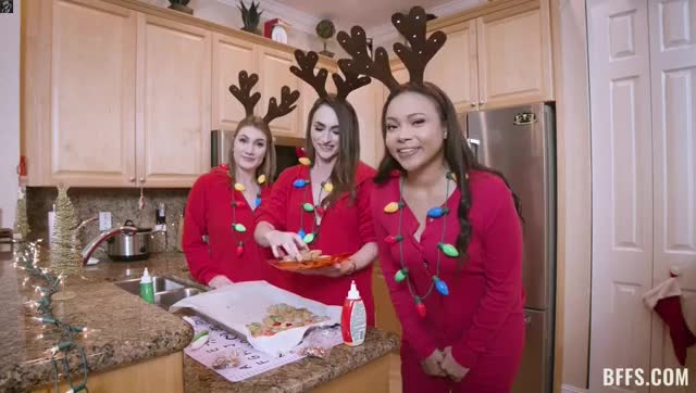 BFFs - Dani Damzel, Aria Kai, Adriana Maya - Santa Got Caught