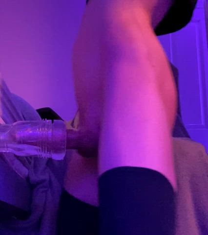 cumshot femboy fleshlight twink gif