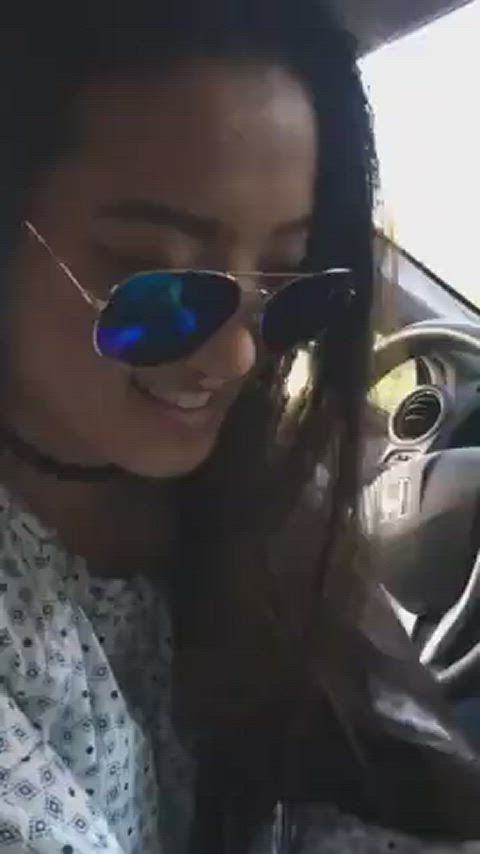 blowjob car deepthroat glasses gif