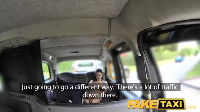 FakeTaxi Horny couple in back of cab