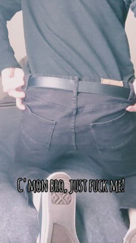 Ass Caption Chastity Femboy Sissy gif